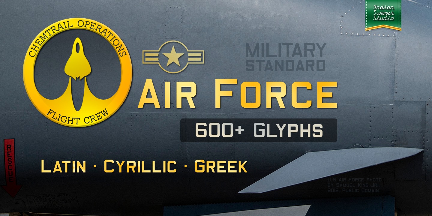 Beispiel einer Air Force-Schriftart #5
